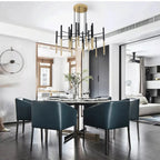 Solothurn | Strict Minimalistic Black and Gold Chandelier