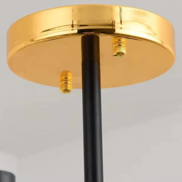 Solothurn | Strict Minimalistic Black and Gold Chandelier
