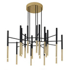 Solothurn | Strict Minimalistic Black and Gold Chandelier