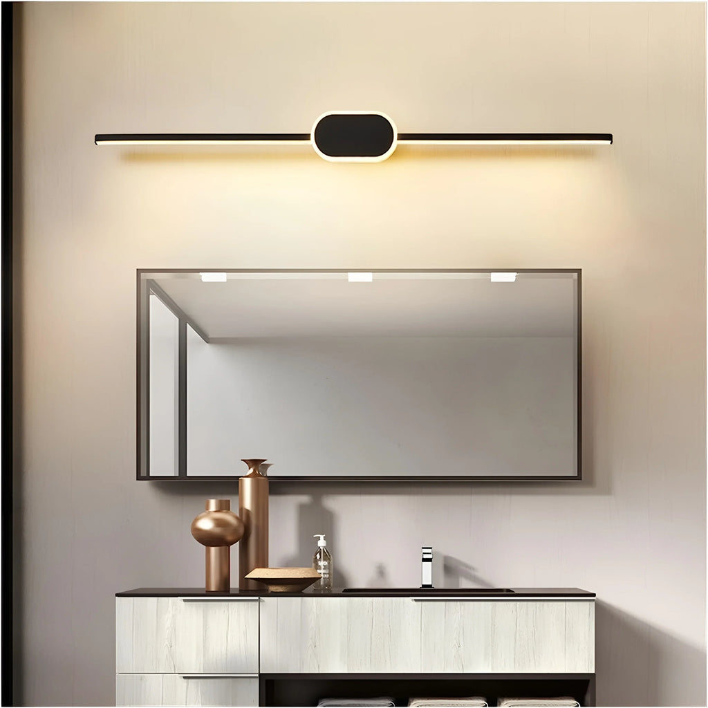 Melilla | Modern Black/White LED Mirror Wall Lamp