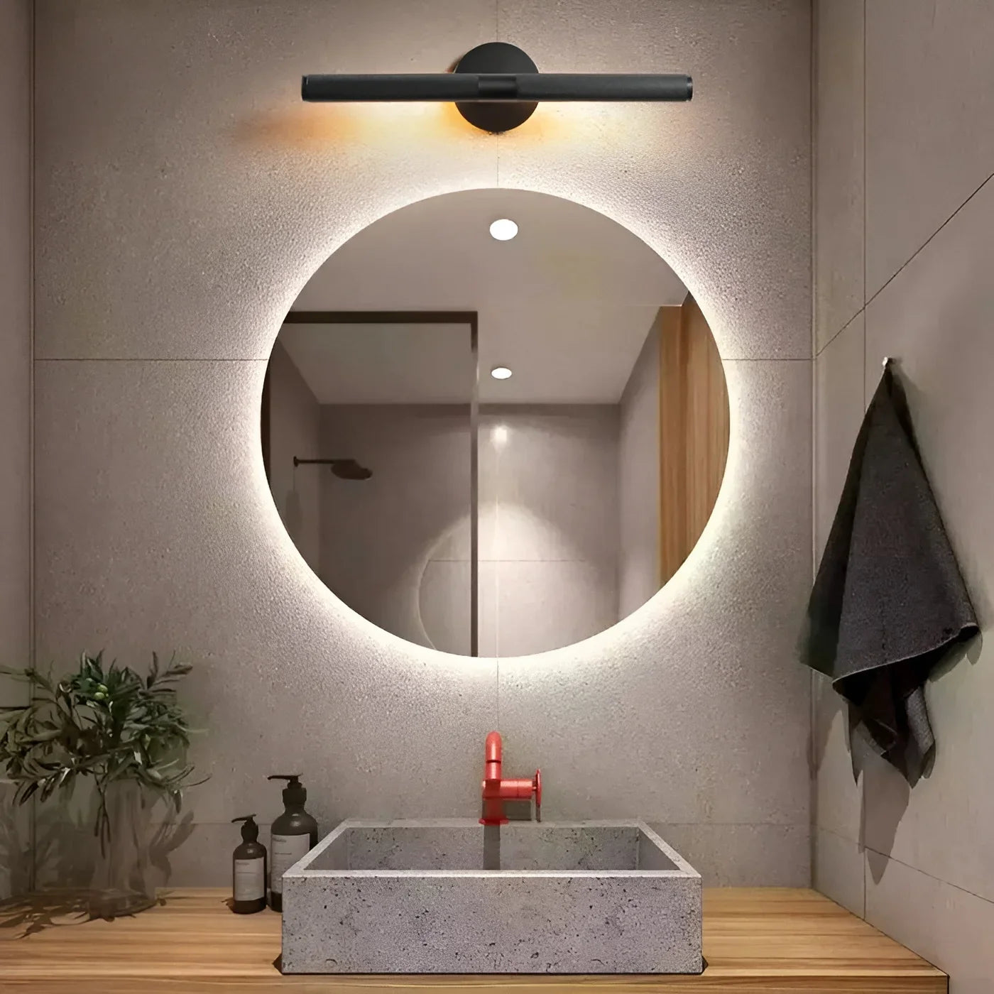 Modern Wall Lamp in the Futuristic Style for Bathroom, Bedroom