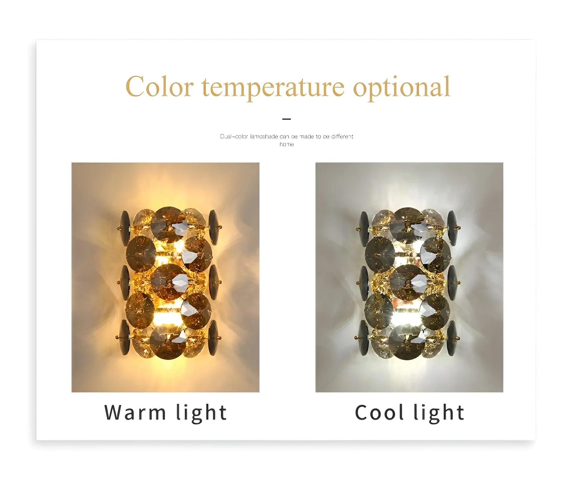 Ascona | Сognac-colored Luxury Crystal Wall Lamp