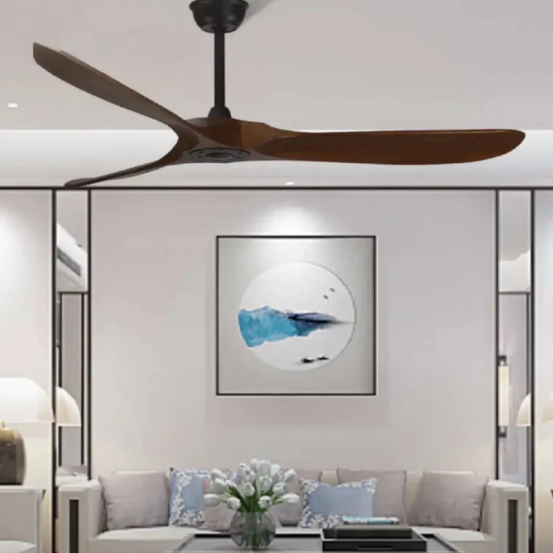 Decorative Led Light Black Ceiling Fan With Remote Control | 42"