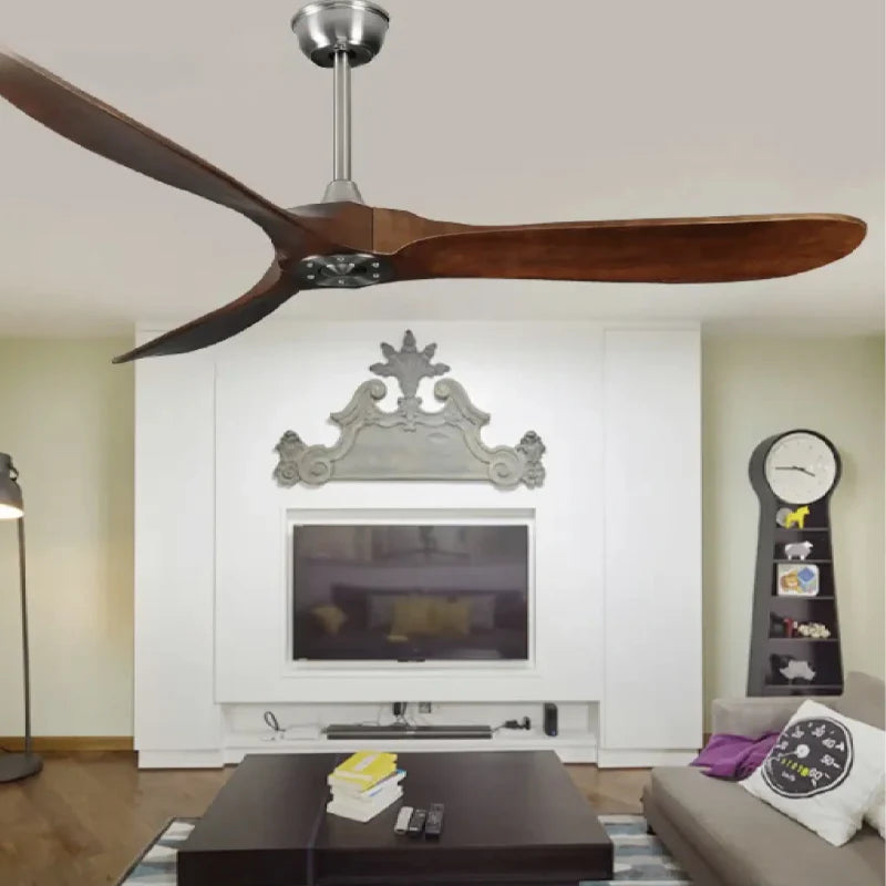 Decorative Led Light Black Ceiling Fan With Remote Control | 42"