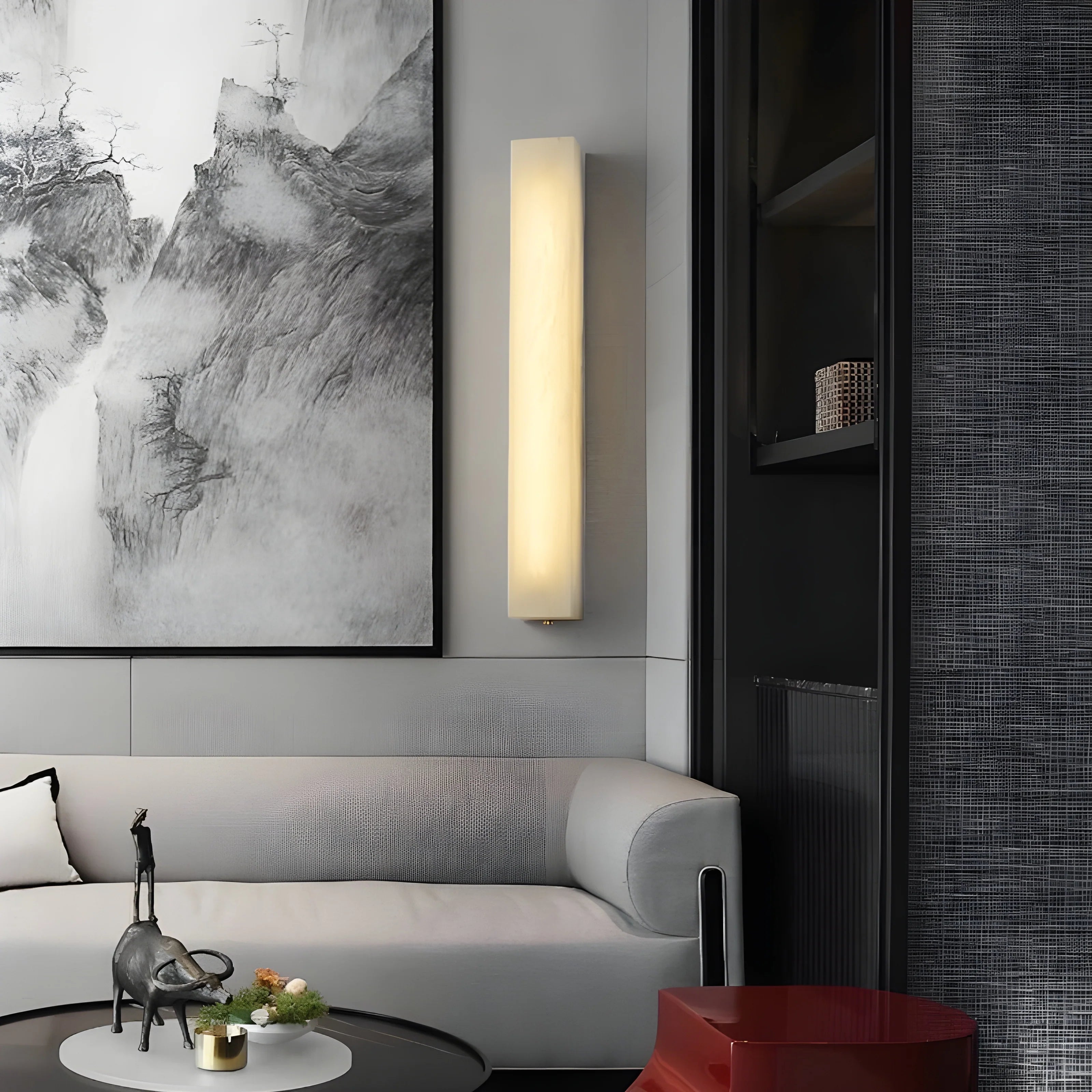 Modern Marble Wall Lamp in Minimalistic Style for Living Room, Bedroom