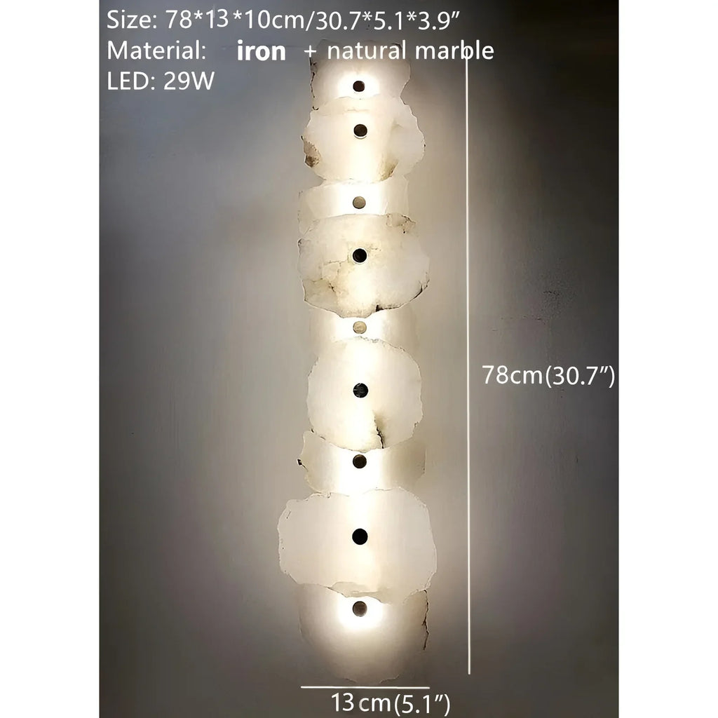 Creative Wall Lamp from Natural Marble for Living Room, Bedroom