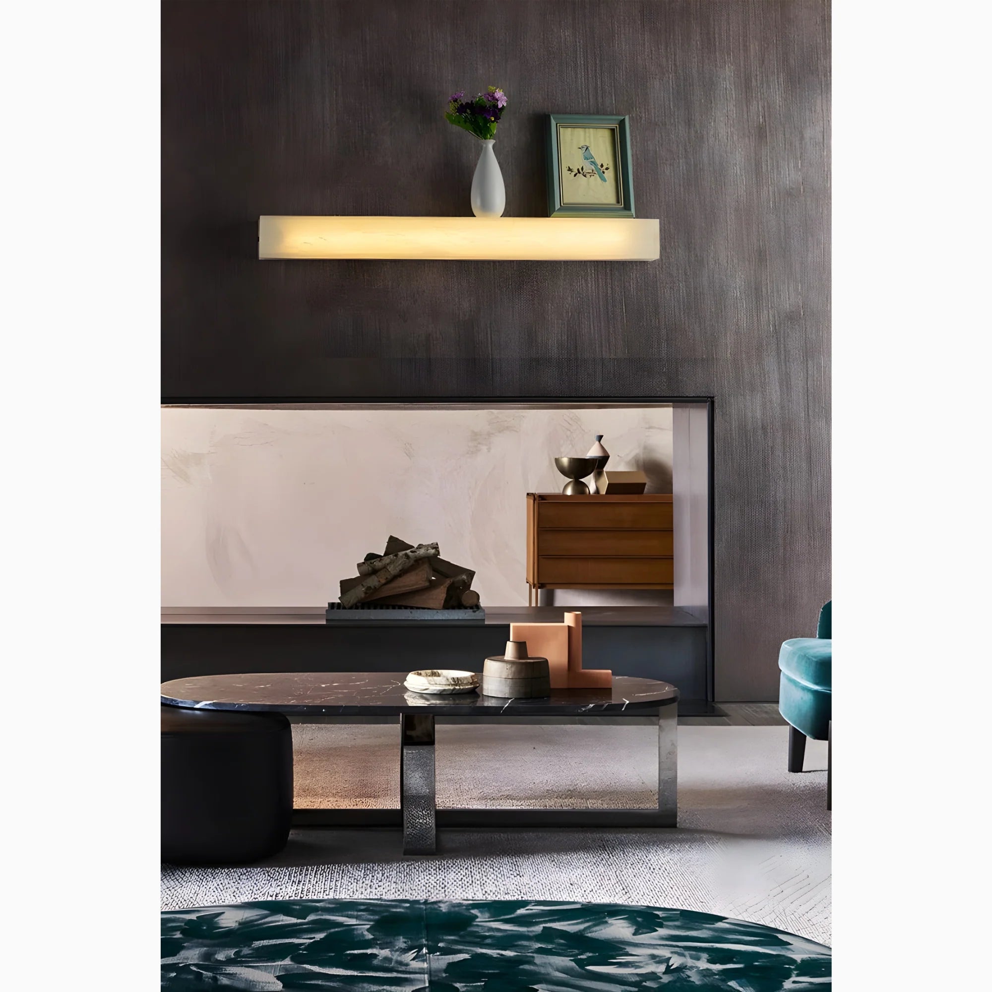 Modern Marble Wall Lamp in Minimalistic Style for Living Room, Bedroom