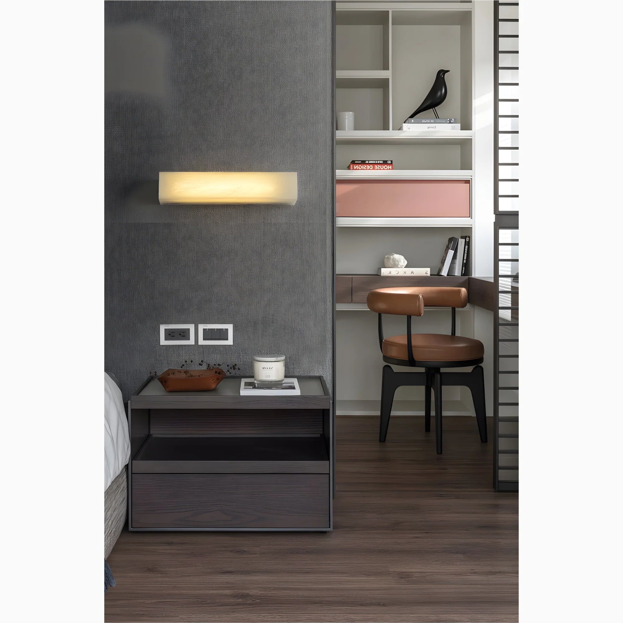 Modern Marble Wall Lamp in Minimalistic Style for Living Room, Bedroom