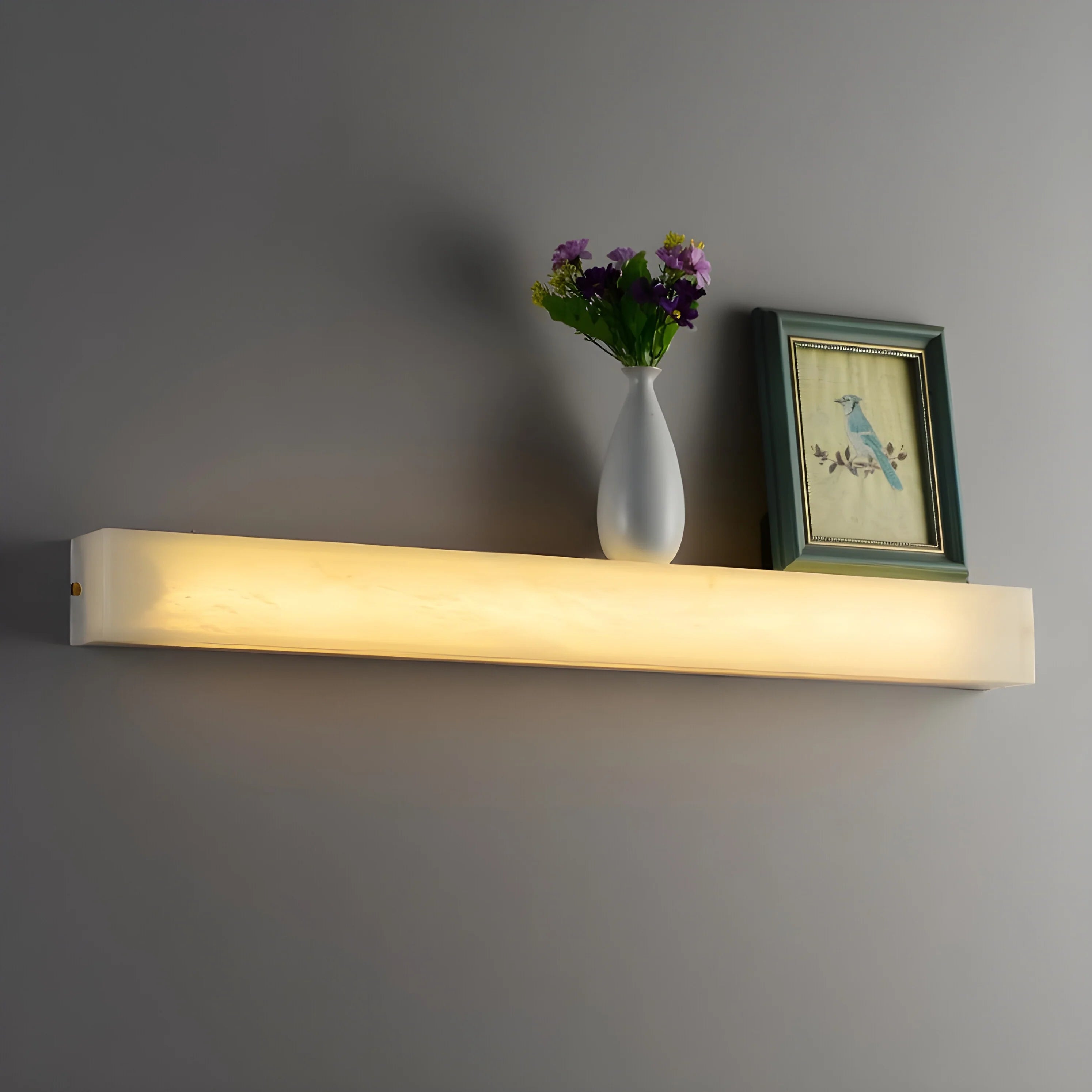 Modern Marble Wall Lamp in Minimalistic Style for Living Room, Bedroom