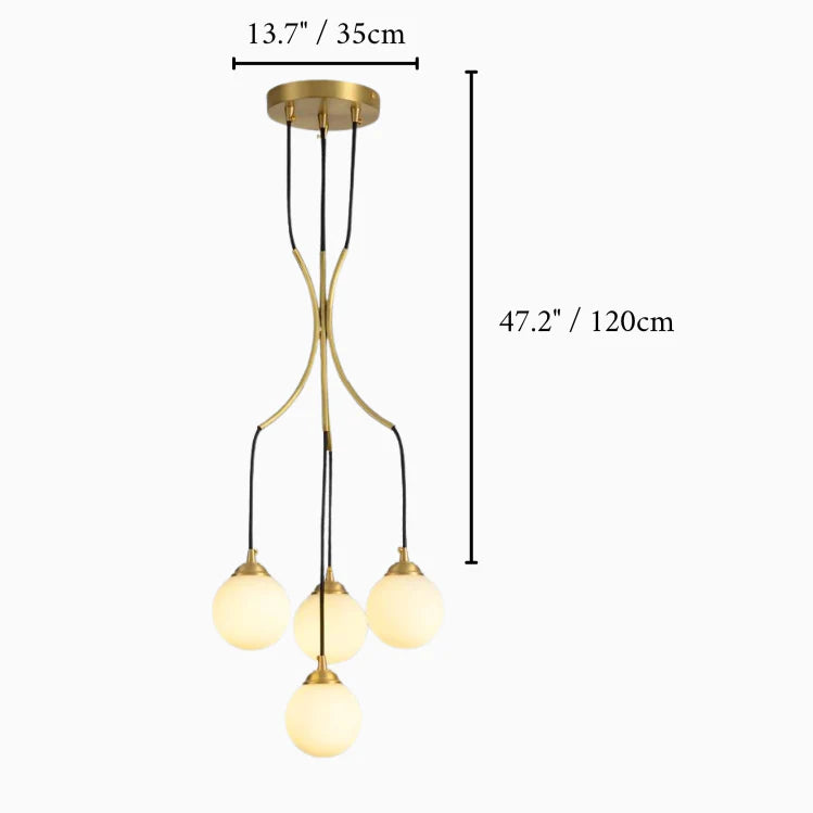 Cabris | Nordic Modern Long Glass Balls Chandelier