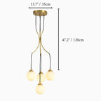 Cabris | Nordic Modern Long Glass Balls Chandelier