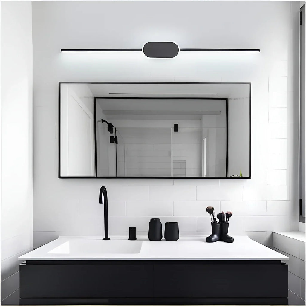 Melilla | Modern Black/White LED Mirror Wall Lamp