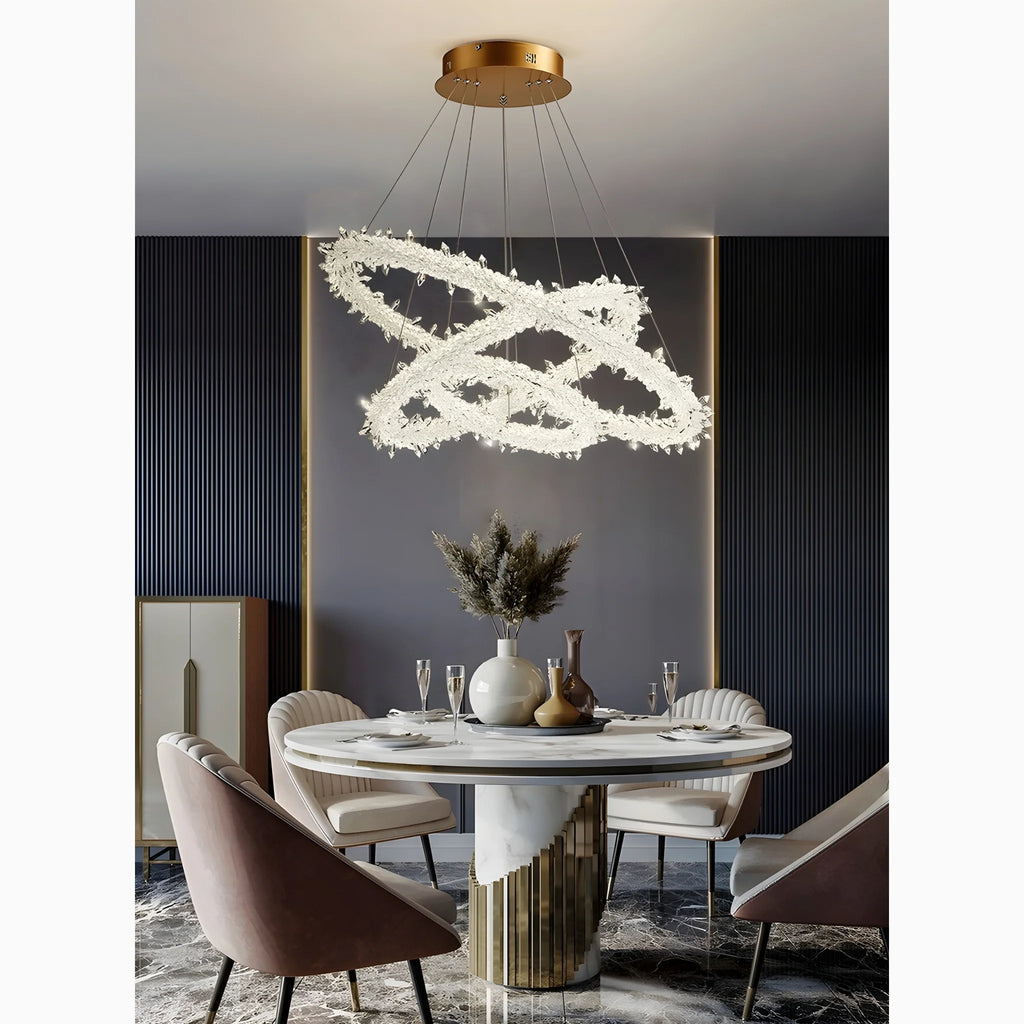 Andenne | Modern Ring Crystal Chandelier for Living Room
