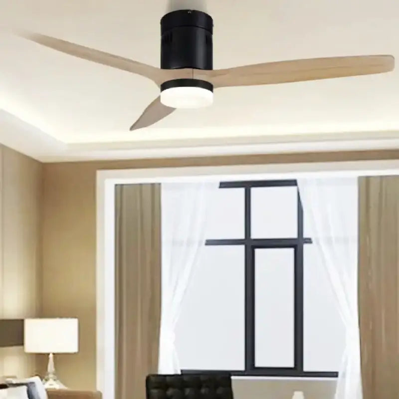Barbaresco | Modern Indoor Solid Wood Led Ceiling Fan With Remote Control
