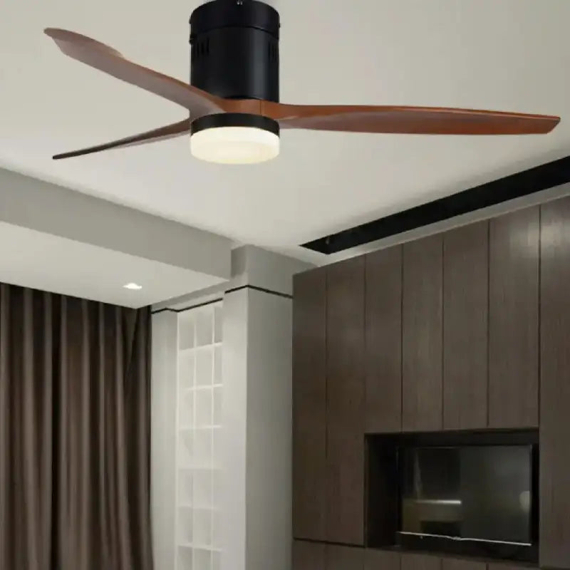 Barbaresco | Modern Indoor Solid Wood Led Ceiling Fan With Remote Control