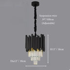 Munsingen | Modern Black Crystal Lighting for Kitchen Island