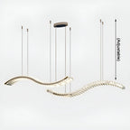 Opfikon | Gold/Silver Stainless Steel Crystal Chandelier for Dining Room