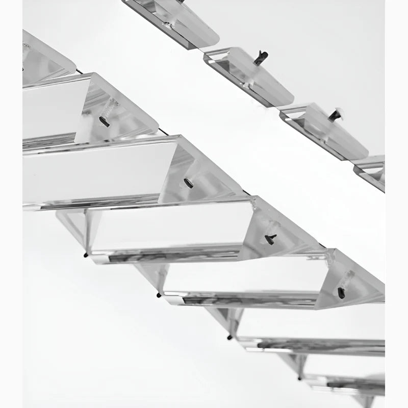 Opfikon | Gold/Silver Stainless Steel Crystal Chandelier for Dining Room