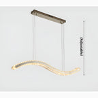 Opfikon | Gold/Silver Stainless Steel Crystal Chandelier for Dining Room