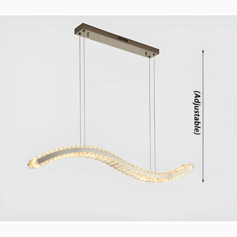 Opfikon | Gold/Silver Stainless Steel Crystal Chandelier for Dining Room