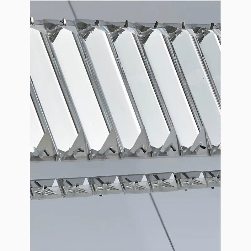 Opfikon | Gold/Silver Stainless Steel Crystal Chandelier for Dining Room