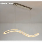 Opfikon | Gold/Silver Stainless Steel Crystal Chandelier for Dining Room