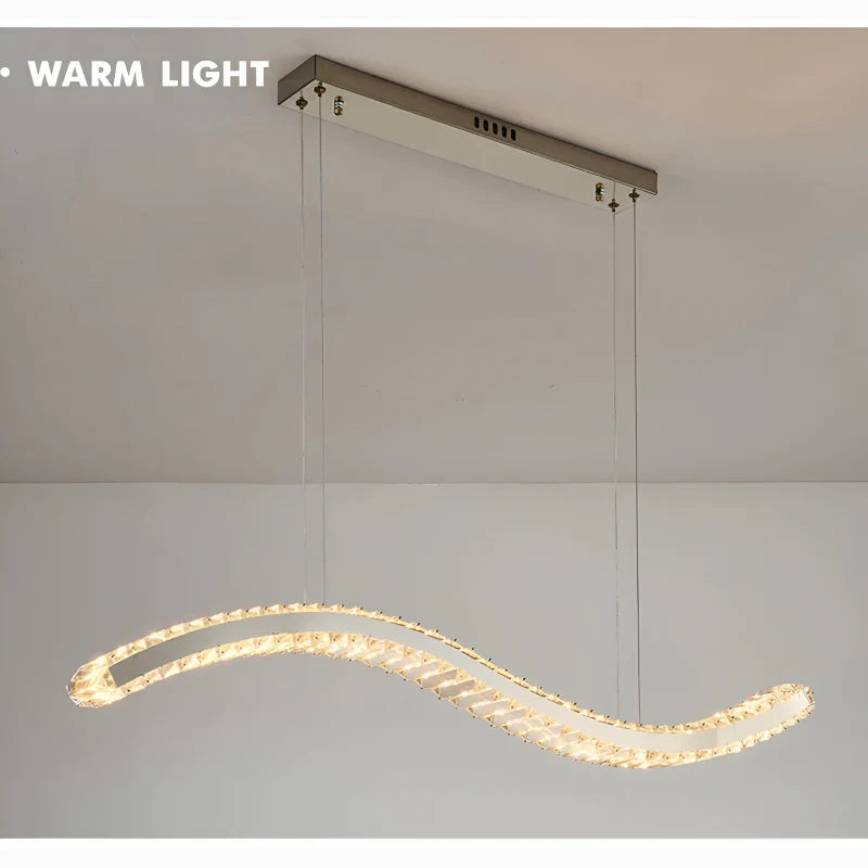 Opfikon | Gold/Silver Stainless Steel Crystal Chandelier for Dining Room