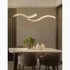 Opfikon | Gold/Silver Stainless Steel Crystal Chandelier for Dining Room