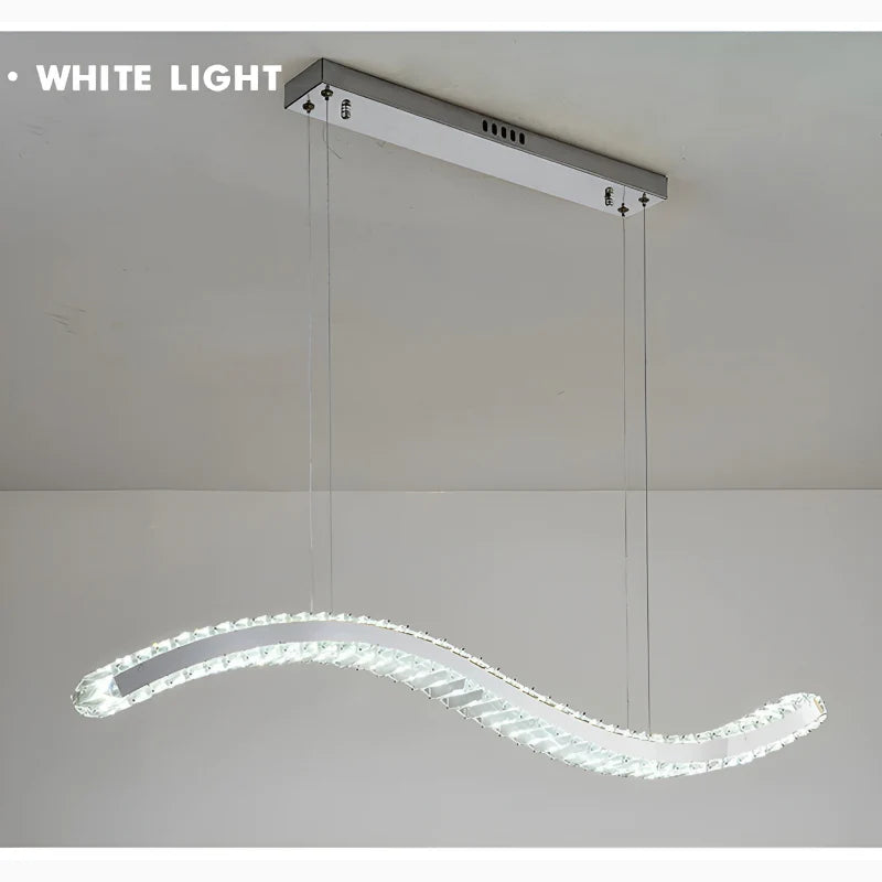 Opfikon | Gold/Silver Stainless Steel Crystal Chandelier for Dining Room