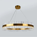 Roccapina | Contemporary Gold Round Crystal Chandelier