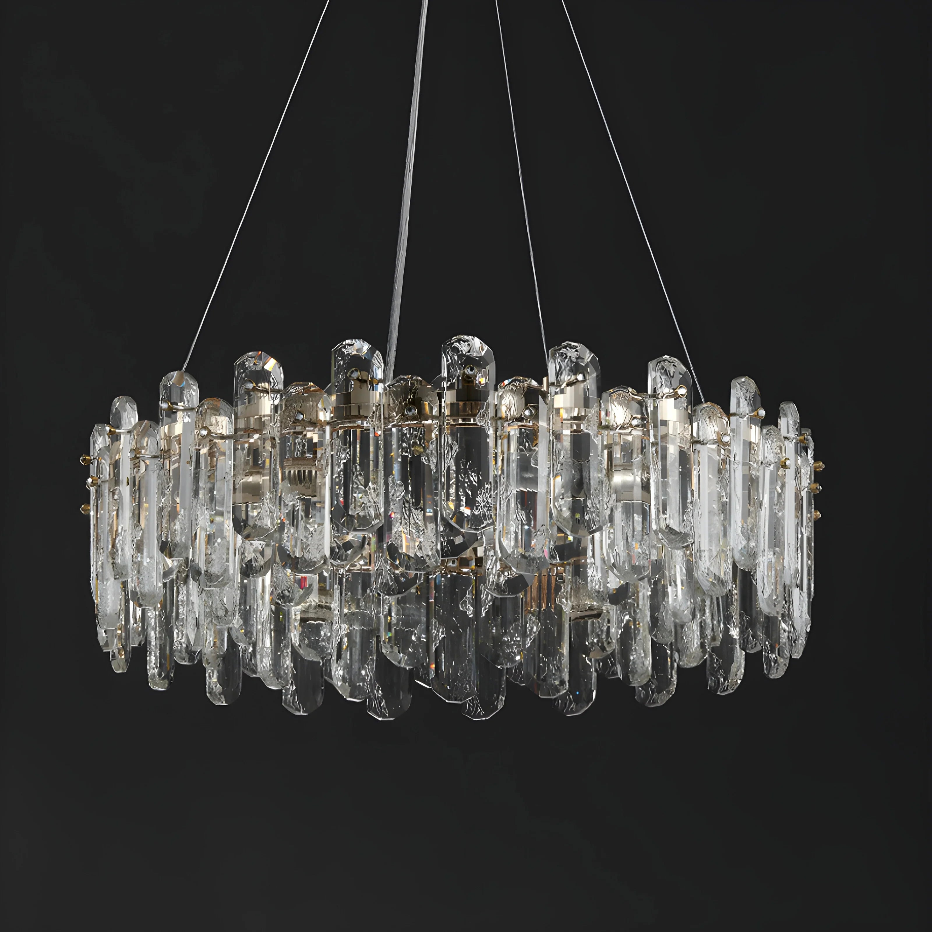 Agnadello | Creative Сrystal Ring Ceiling LED Chandelier for Bedroom