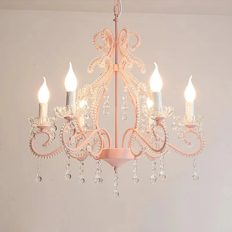 Modern Candle Shaped Children Chandelier for Bedroom