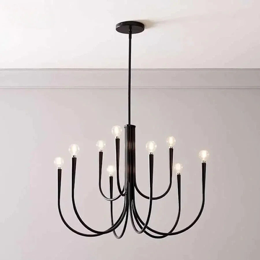 Retro Candle-Shaped LED Pendant Chandelier for Dining Room