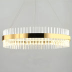 Roccapina | Contemporary Gold Round Crystal Chandelier