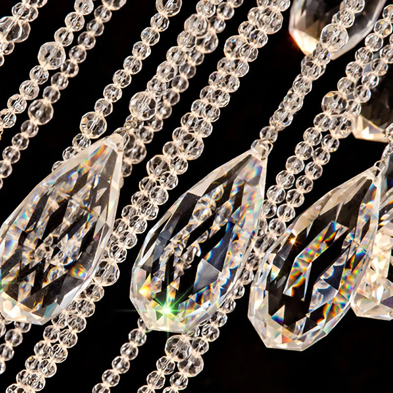 Roquebrune-Cap-Martin | Double Spiral Crystal Stairwell Chandelier