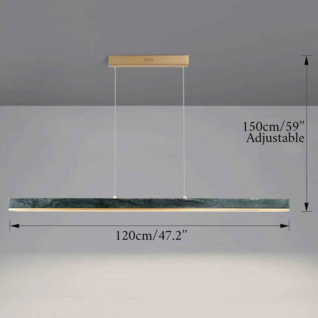 Rorschach | Minimalistic Modern Black Chandelier with Marble