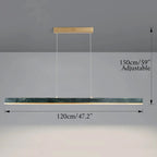 Rorschach | Minimalistic Modern Black Chandelier with Marble