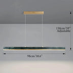 Rorschach | Minimalistic Modern Black Chandelier with Marble