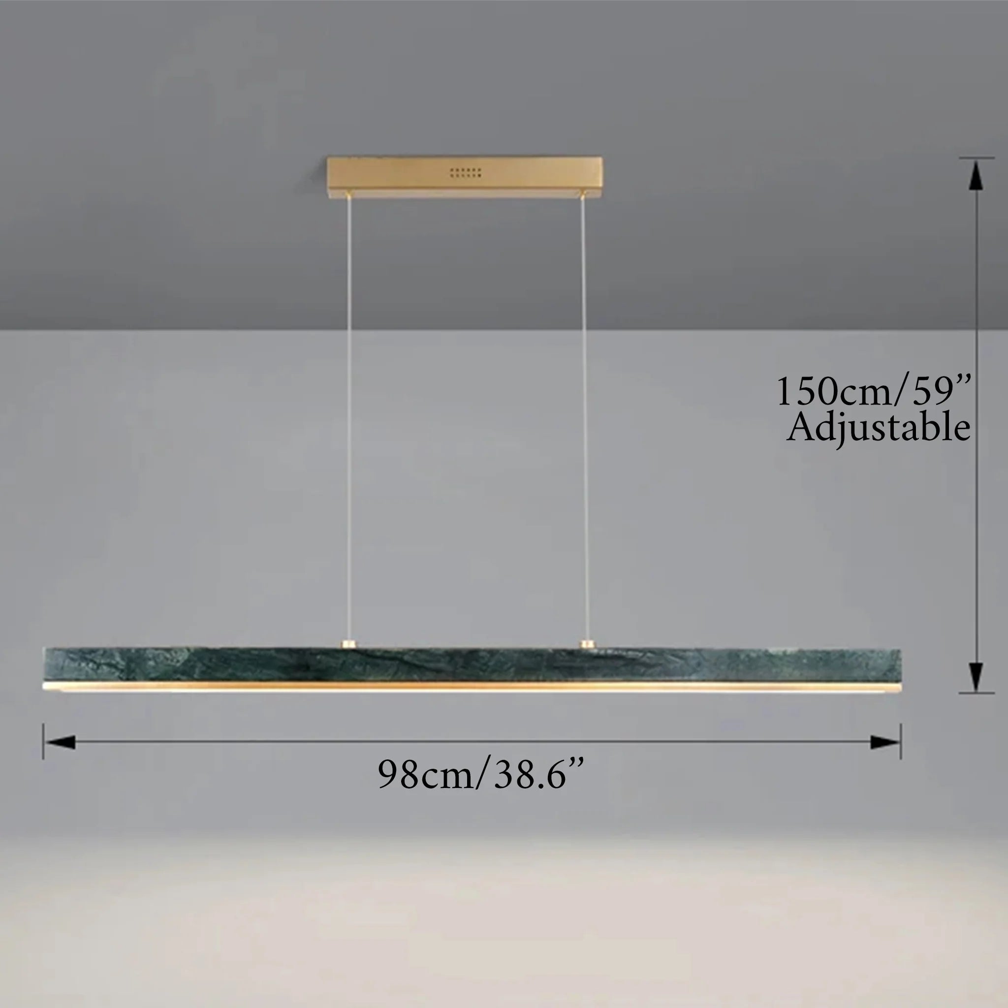 Rorschach | Minimalistic Modern Black Chandelier with Marble