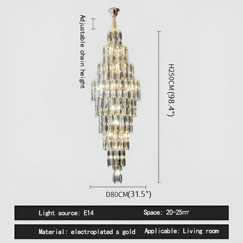 Saint-Cezaire-sur-Siagne | Stunning Large Crystal Chandelier
