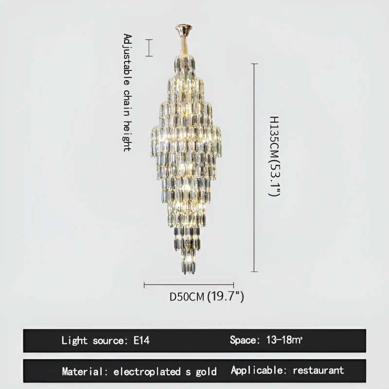 Saint-Cezaire-sur-Siagne | Stunning Large Crystal Chandelier