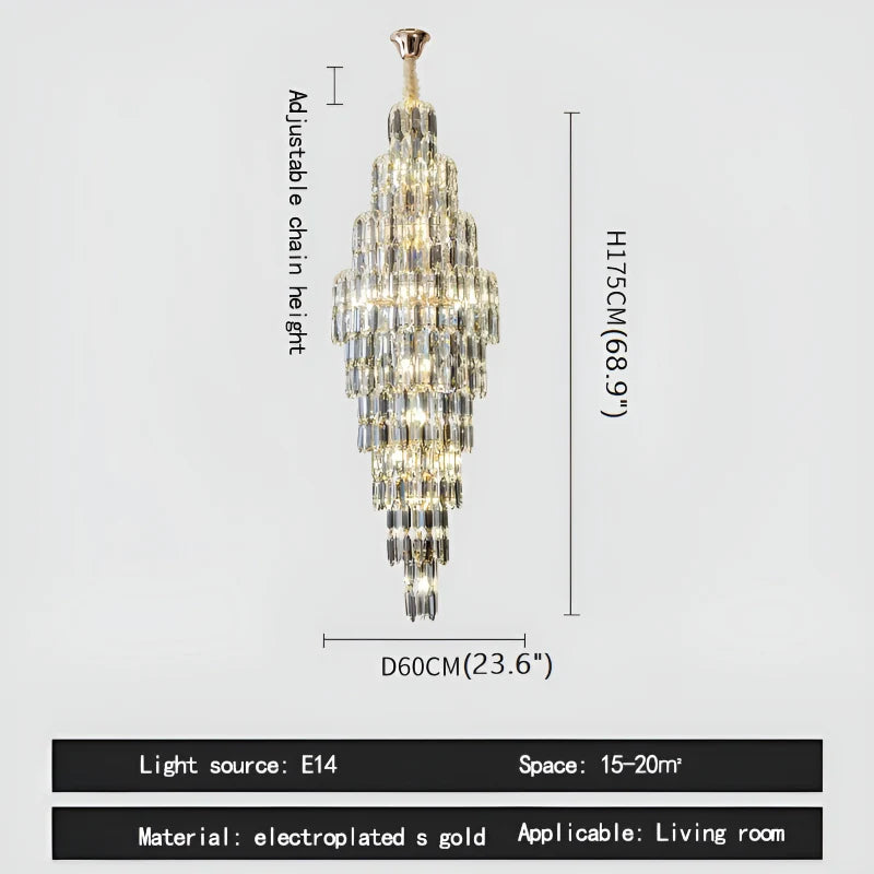 Saint-Cezaire-sur-Siagne | Stunning Large Crystal Chandelier