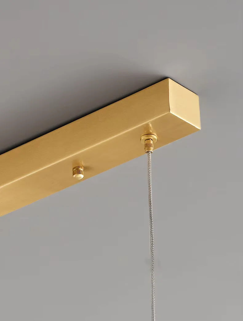 Schwyz | Modern Rectangle Copper Glass Chandelier