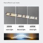 Schwyz | Modern Rectangle Copper Glass Chandelier