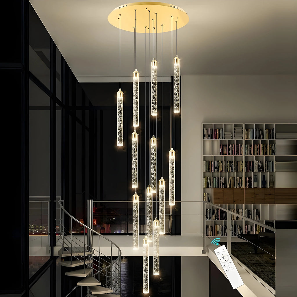 Varazze | Shimmering Magic Gold Crystal Pendant Lighting