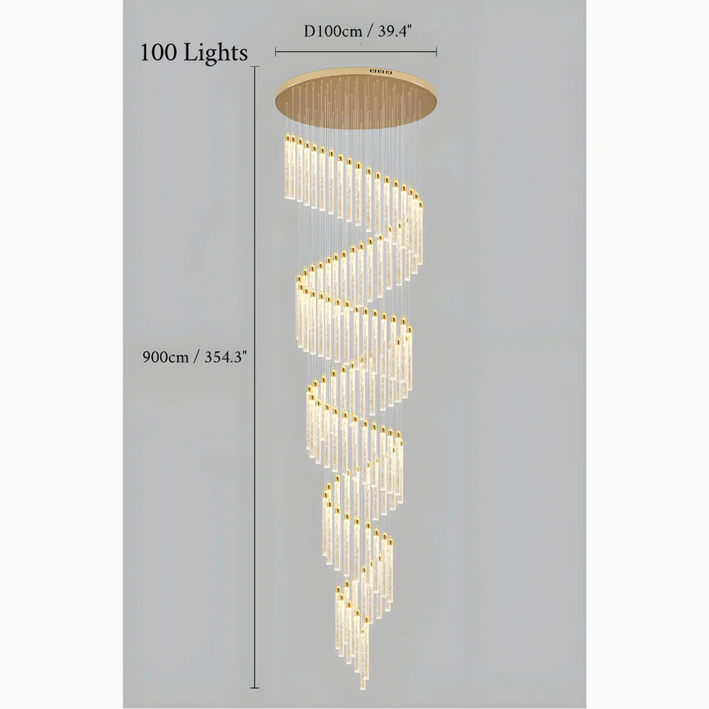 Varazze | Shimmering Magic Gold Crystal Pendant Lighting