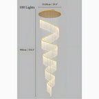 Varazze | Shimmering Magic Gold Crystal Pendant Lighting