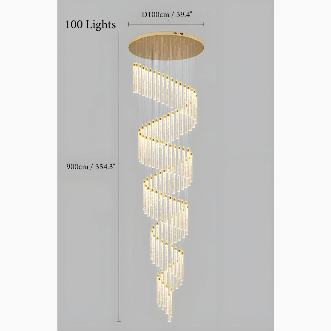 Varazze | Shimmering Magic Gold Crystal Pendant Lighting