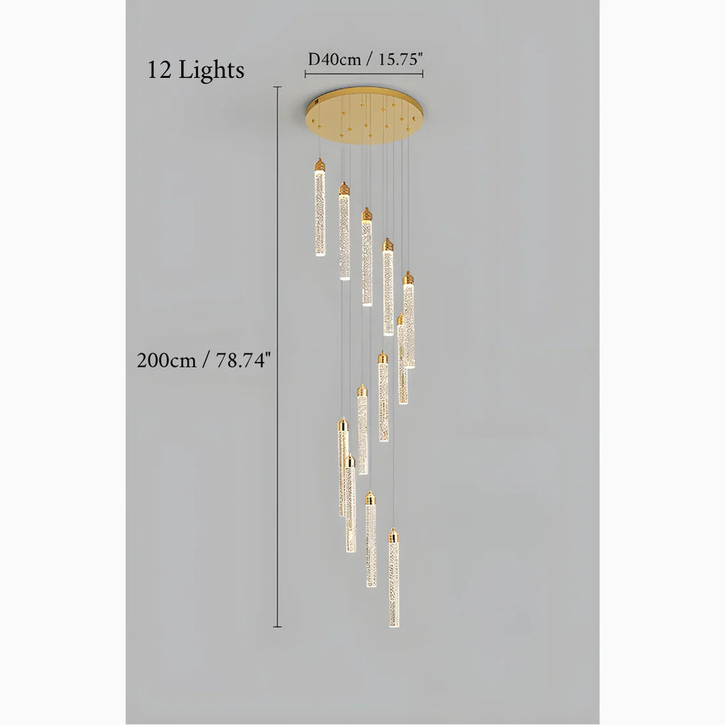 Varazze | Shimmering Magic Gold Crystal Pendant Lighting