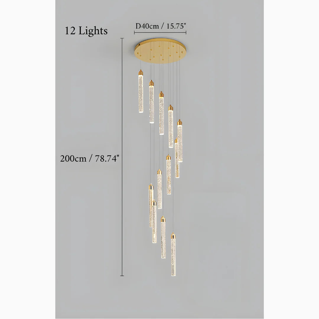 Varazze | Shimmering Magic Gold Crystal Pendant Lighting